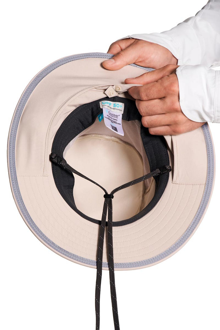 Floating Boating Hat with Neck Drape | Stone