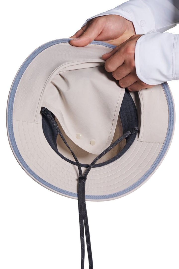 Navigating Hat Floating Boating Hat with Neck Drape | Stone UPF 50+