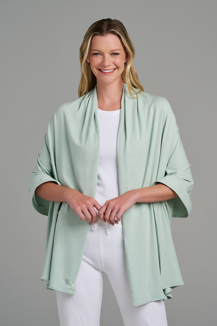 Beach Shawl | Misty Aqua