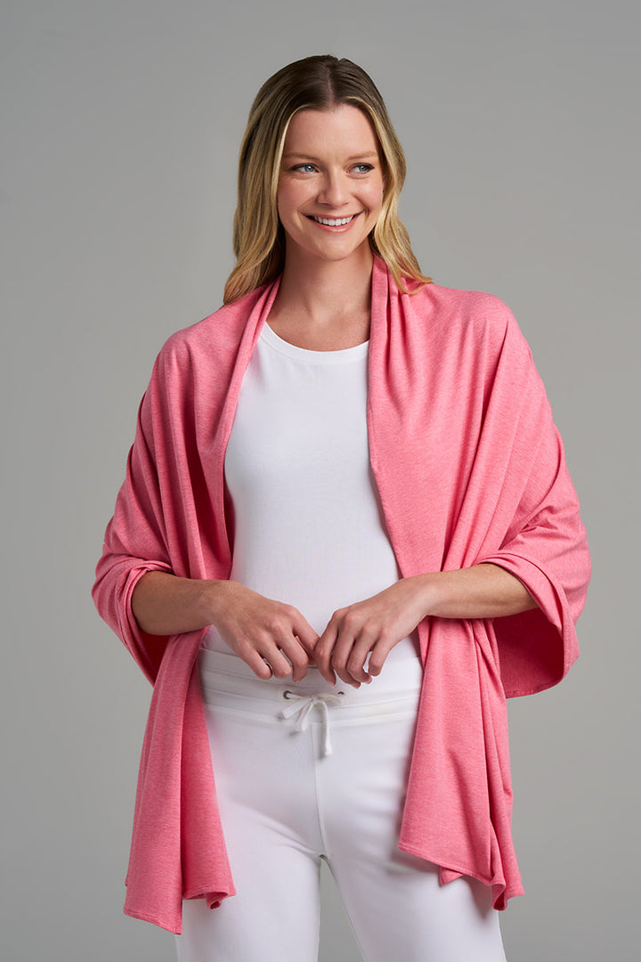 Beach Shawl | Flamingo Pink Heather