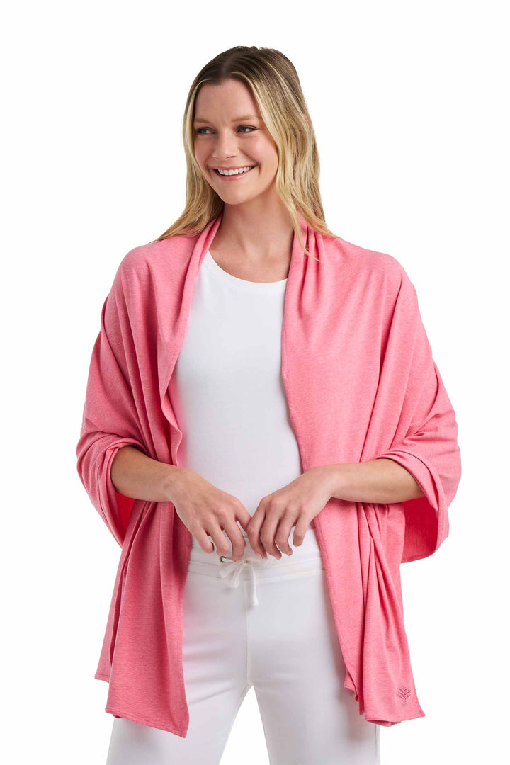 Beach Shawl | Flamingo Pink Heather