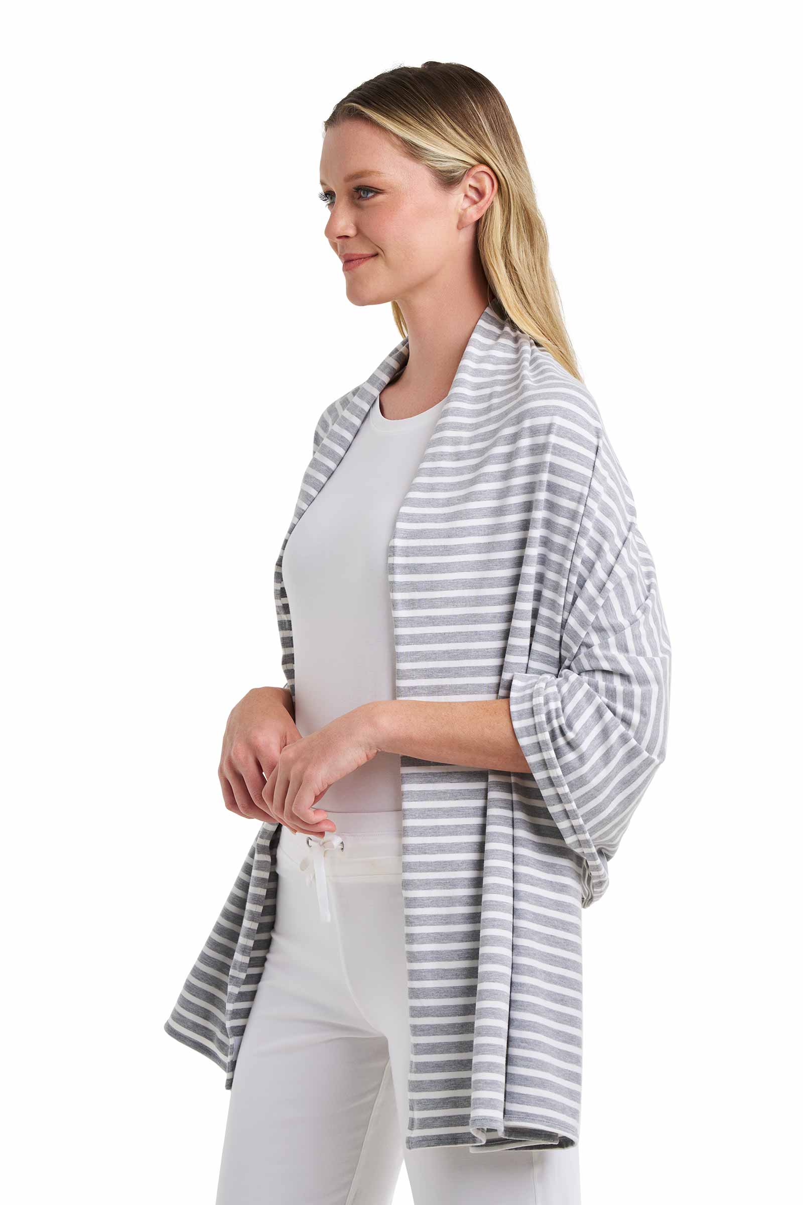 Color_ Grey/White Stripe