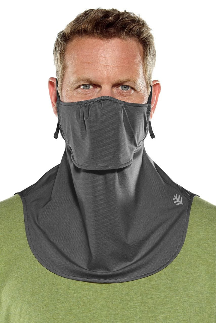 Coolibar UPF 50+ UV Layered Mask - Sun Protective (One Size- Charcoal)