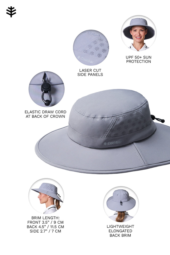 Performance Golf Hat with Wide Brim | Steel Grey