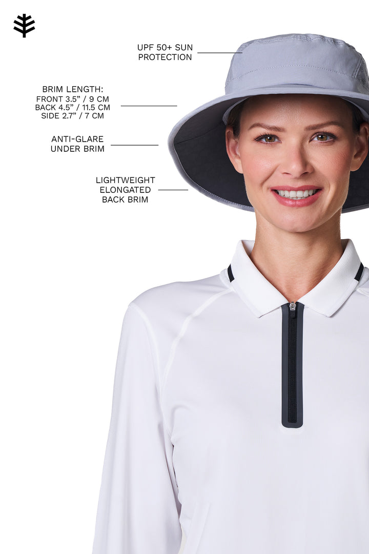 Performance Golf Hat with Wide Brim | Steel Grey