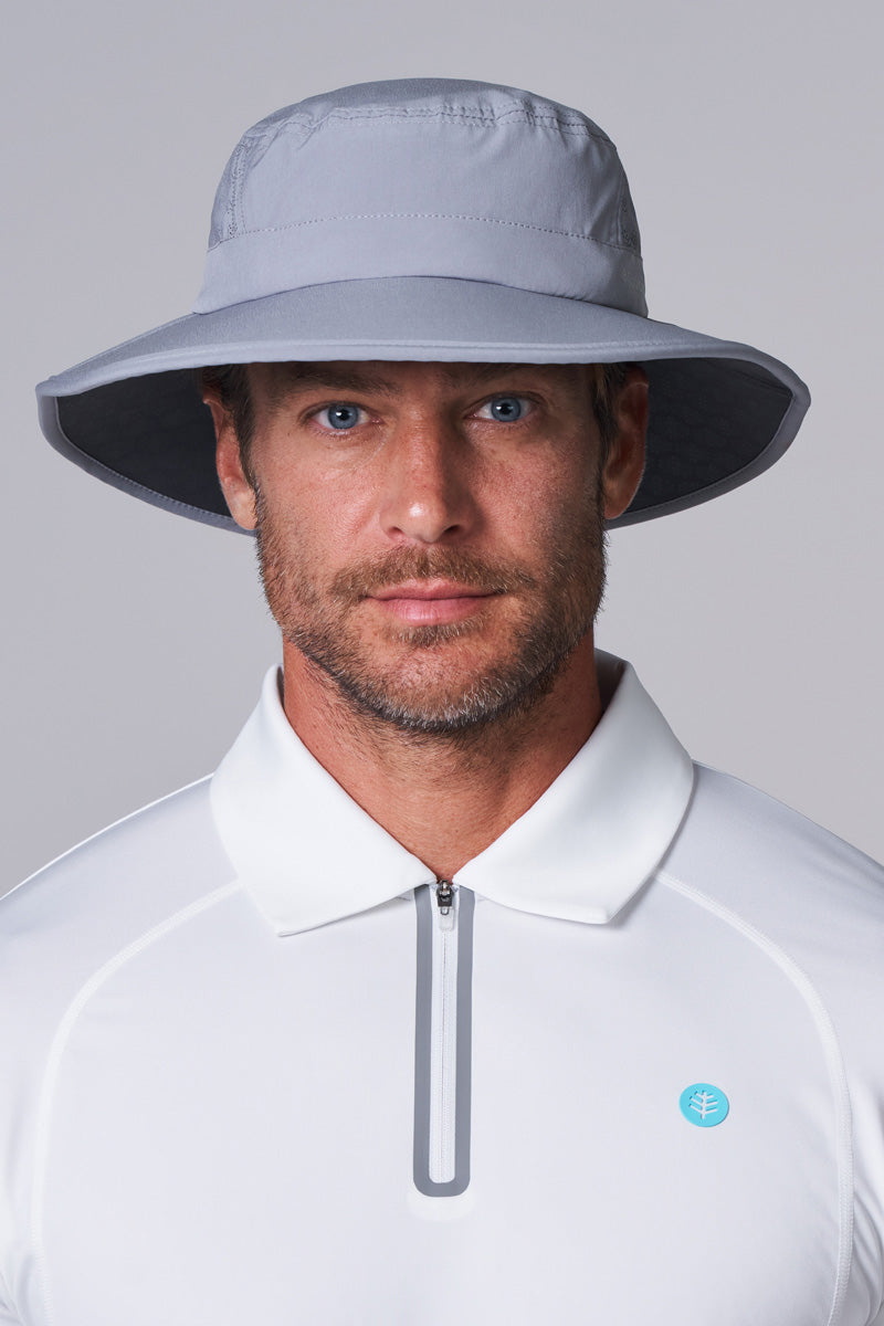 Fore Performance Golf Hat with Wide Brim | Stone UPF 50+