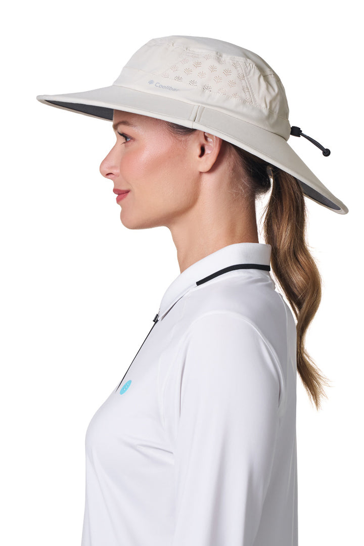 Performance Golf Hat with Wide Brim | Stone