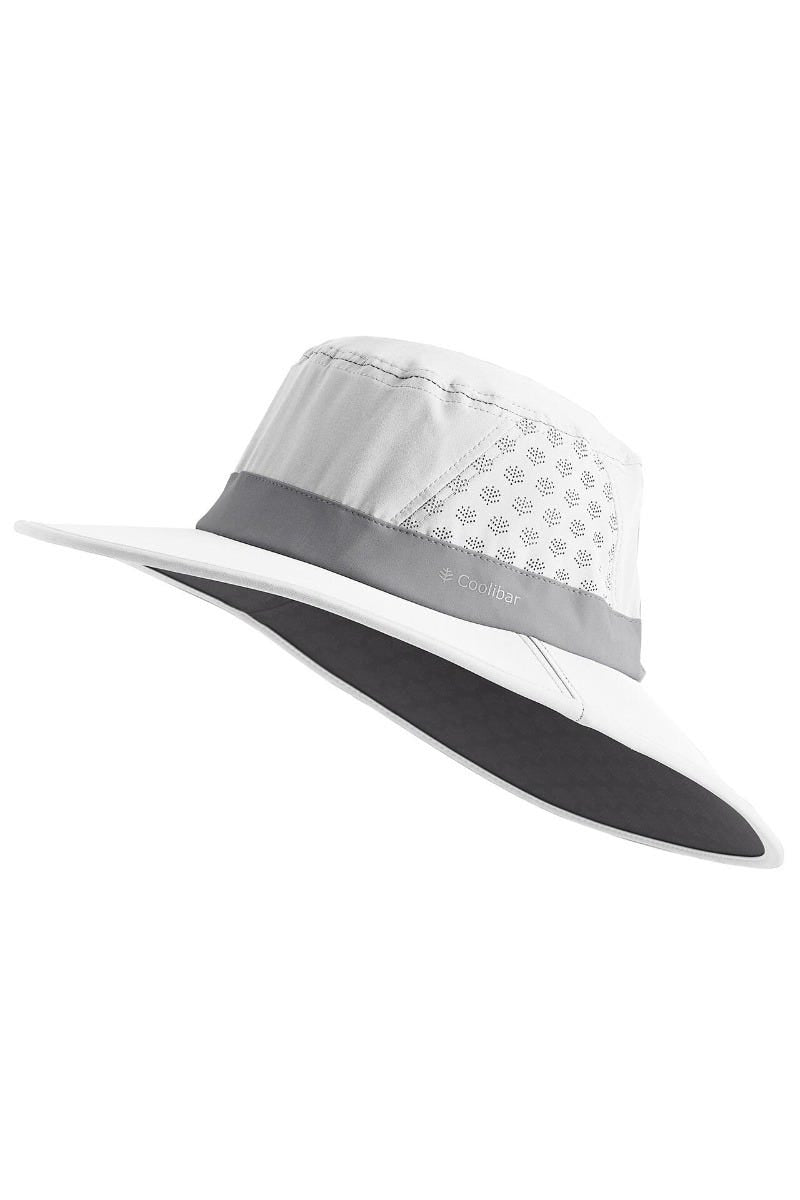 Coolibar unisex Fore Golf Hat UPF 50+, Stone / L/XL