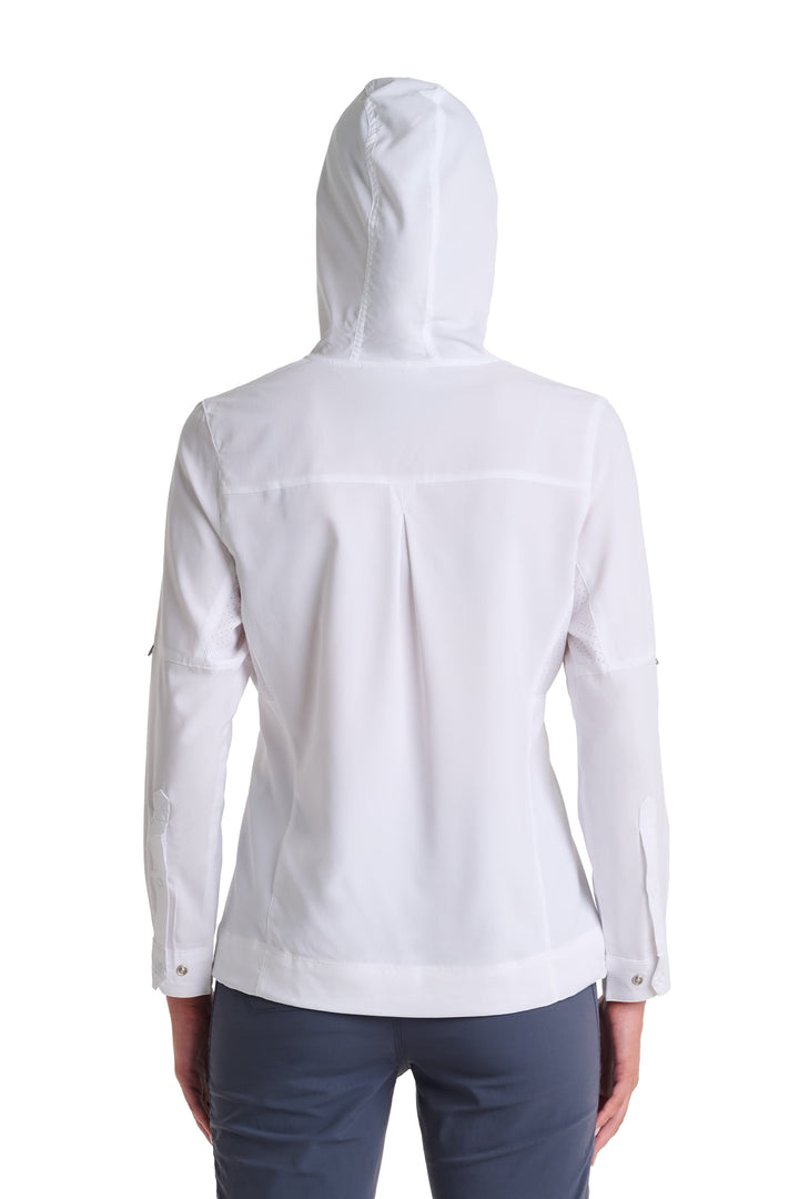 Women's Henley Hoodie | White
