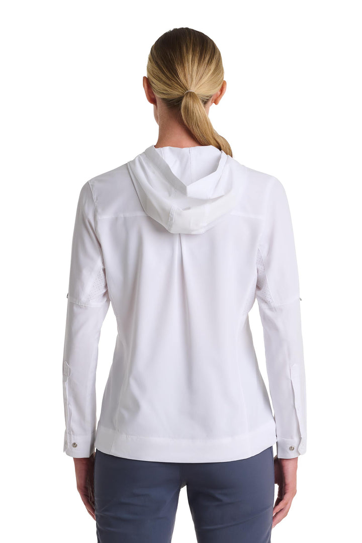 Women's Henley Hoodie | White