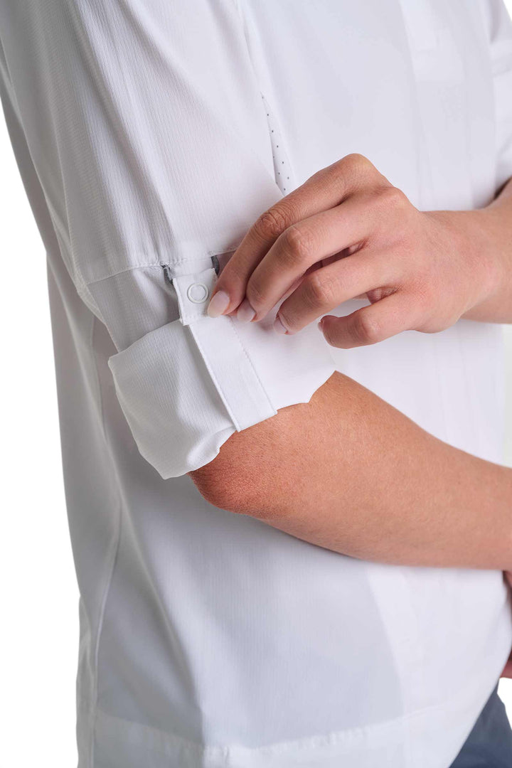 Women's Henley Hoodie | White