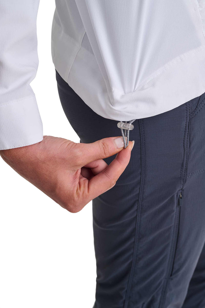 Women's Henley Hoodie | White