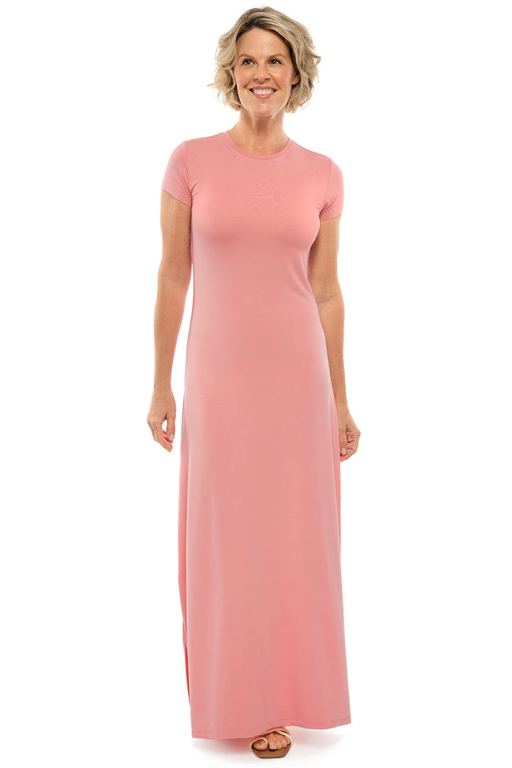 coolibar Women's Dounelle Maxi Dress | Peachy Pink