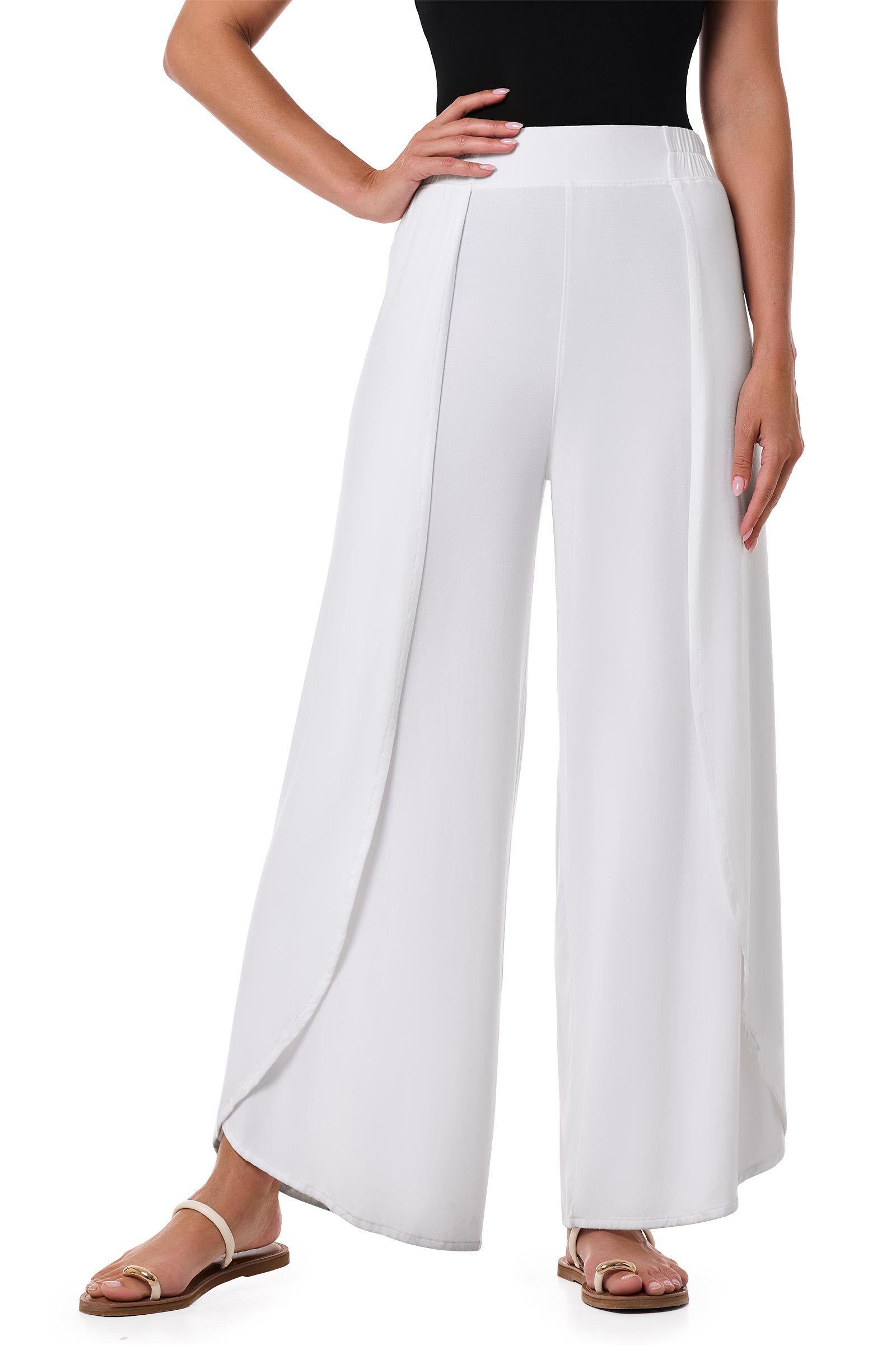 Coolibar Women's Lynsu Wide Leg Pants UPF 50+ - White 10267 / White / XL Coolibar Women's Lynsu Wide Leg Pants UPF 50+ - White 10267 / White / XL