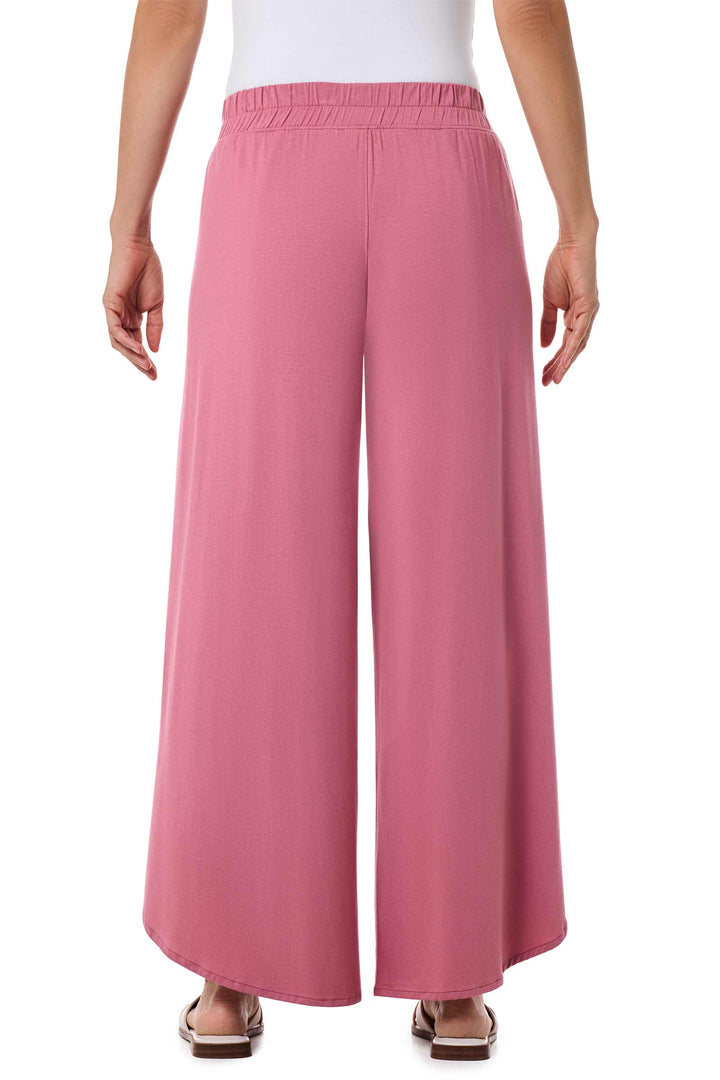 Women's Wide Leg Pants with Overlap Detail | Terracotta Rose