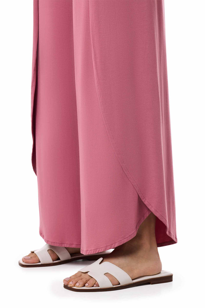 Women's Wide Leg Pants with Overlap Detail | Terracotta Rose