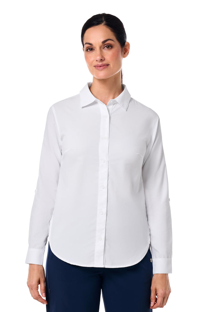 Women's Shirt with Roll-Up Sleeves | White
