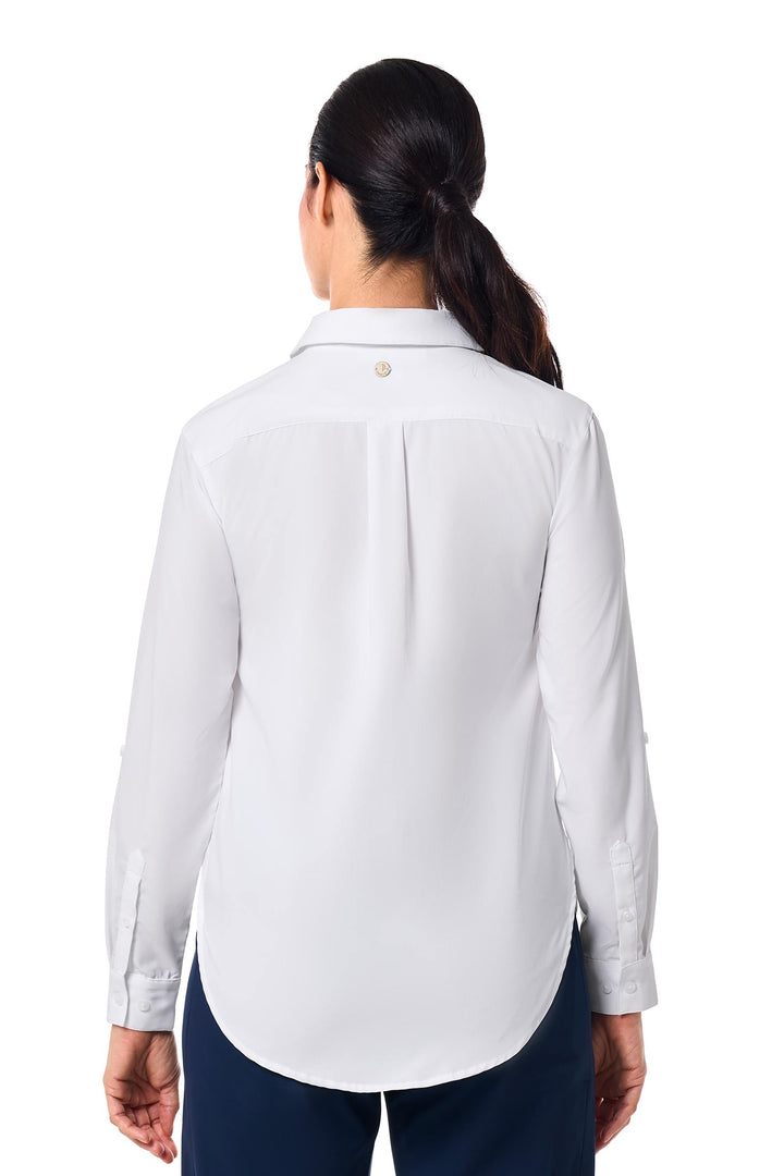 Women's Shirt with Roll-Up Sleeves | White