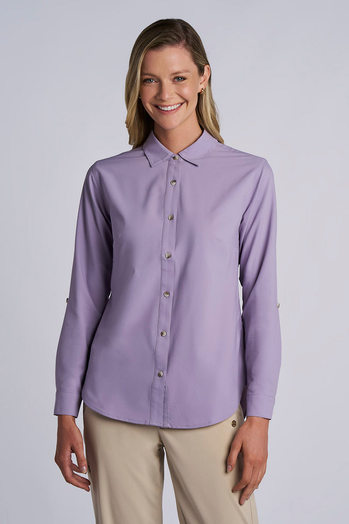 women's purple dress shirt Machine wash Women's Hepburn Shirt | Lavender