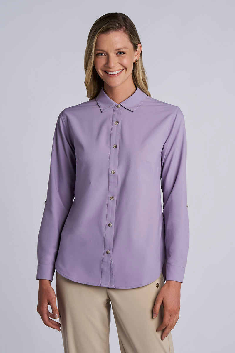 Hepburn | Women's Shirt | Lavender Gray | UPF 50+