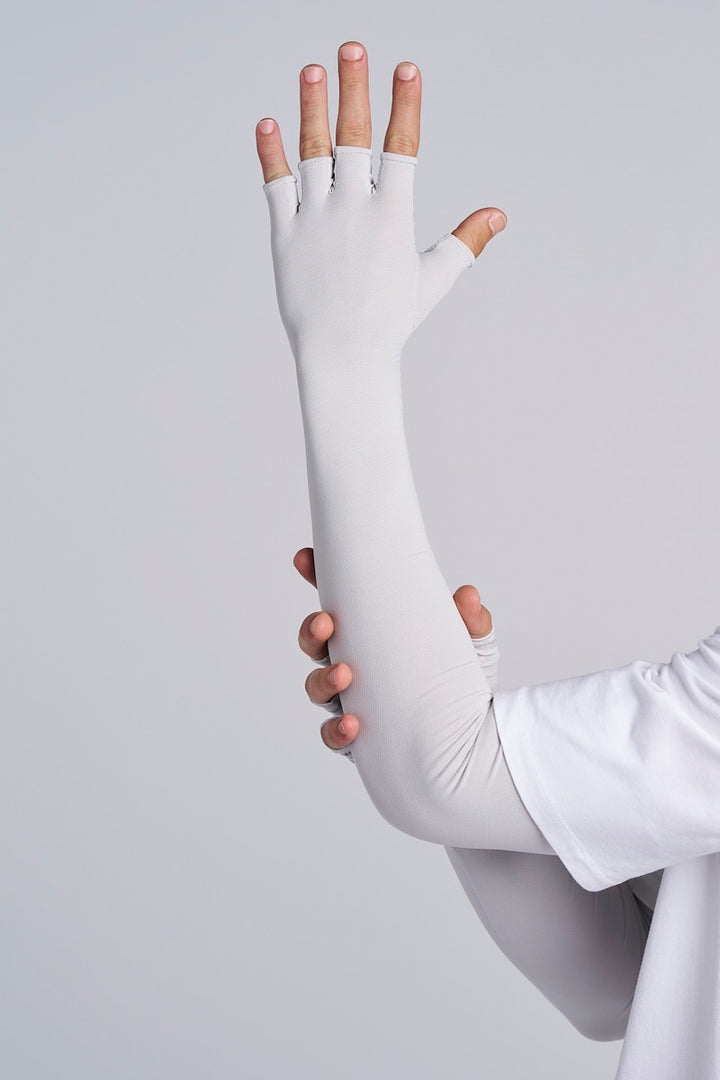 Long Fingerless UV Sun Gloves | Sleek Grey