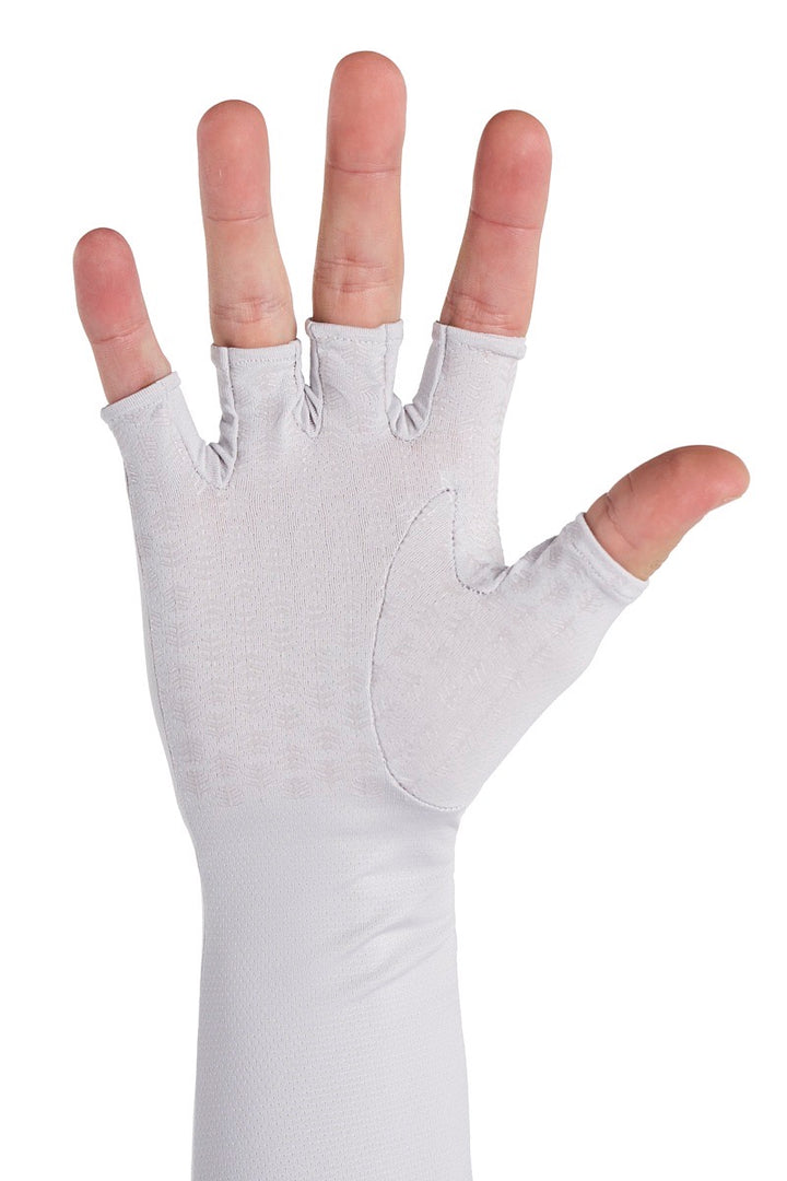 Long Fingerless UV Sun Gloves | Sleek Grey