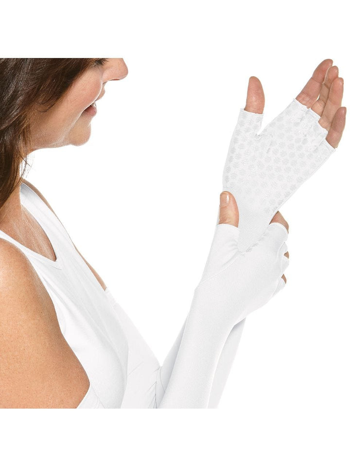 Unisex Perpetua UV Long Fingerless Sun Gloves UPF 50+
