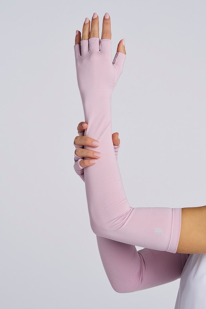 Long Fingerless UV Sun Gloves | Dusty Mauve