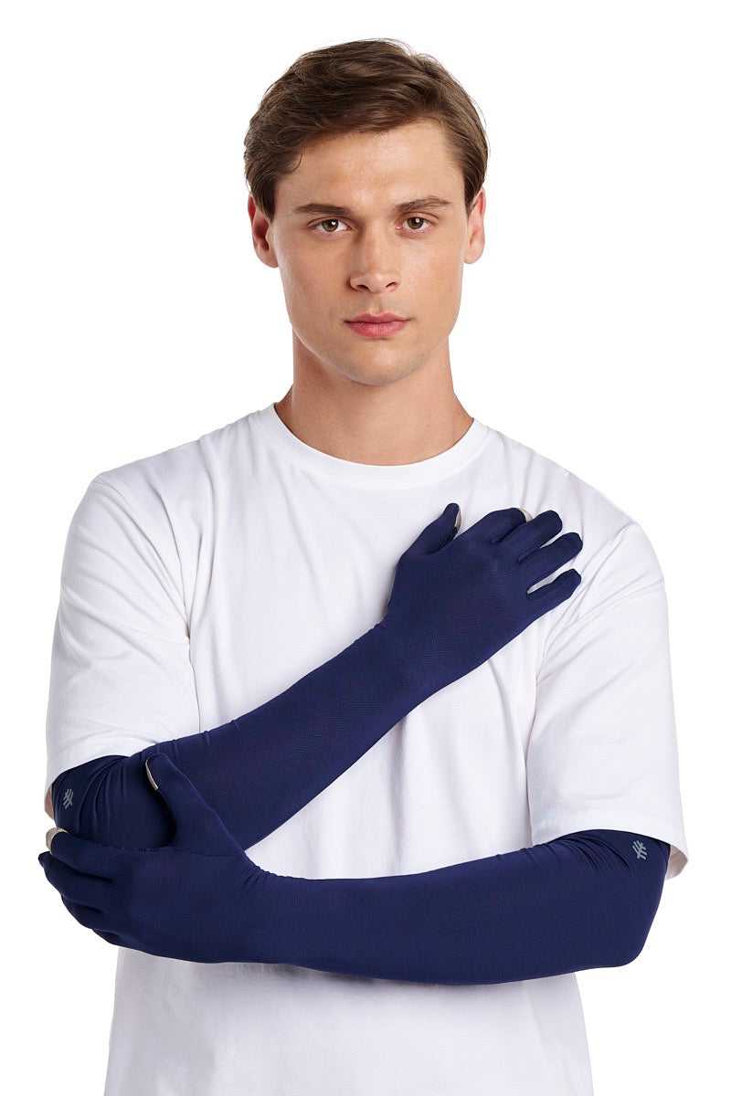 Long Full Finger UV Sun Gloves | Navy UPF 50+