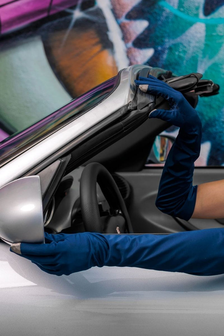 Long Full Finger UV Sun Gloves | Navy