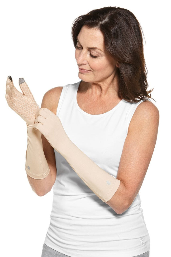 Coolibar UPF 50+ unisex Bona UV Mid Length Gloves - Sun Protective
