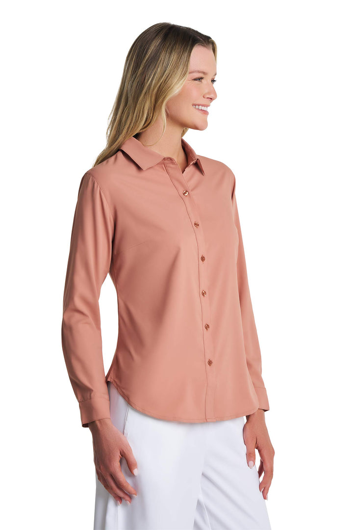 Women's Long Sleeve Shirt | Mocha Mousse