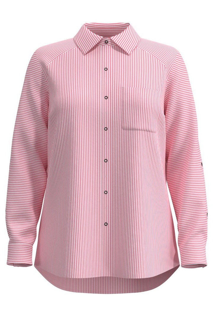 Women's Amara Smart Shirt | White/Flamingo Pink Stripe