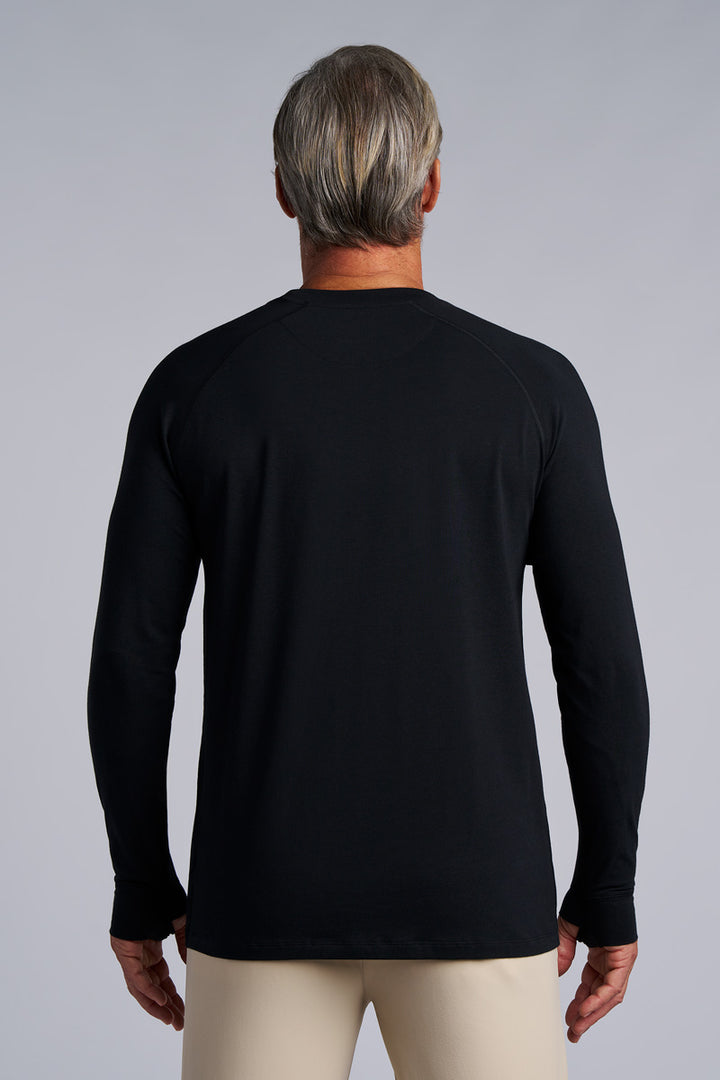 Men's Long-Sleeve T-Shirt with Thumbholes | Black
