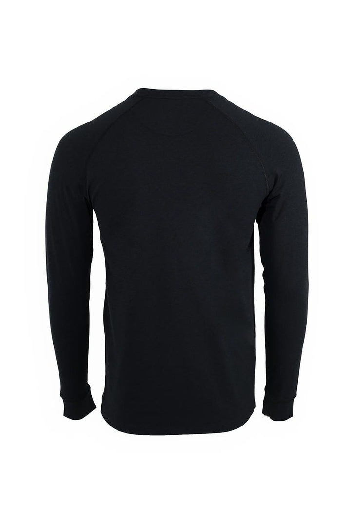 Coolibar Men's LumaLeo Long Sleeve T-Shirt UPF 50+, Black / S