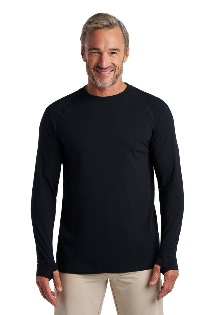 Men's Long-Sleeve T-Shirt with Thumbholes | Black