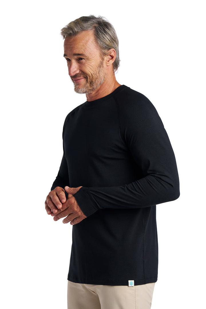 Men's Long-Sleeve T-Shirt with Thumbholes | Black