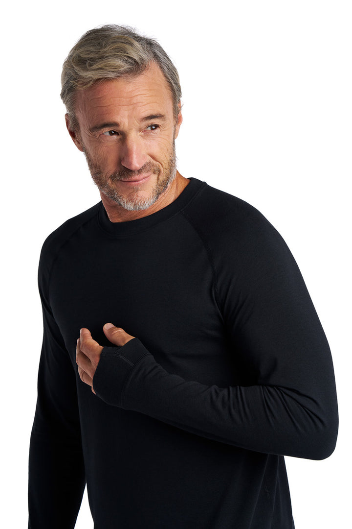 Men's Long-Sleeve T-Shirt with Thumbholes | Black