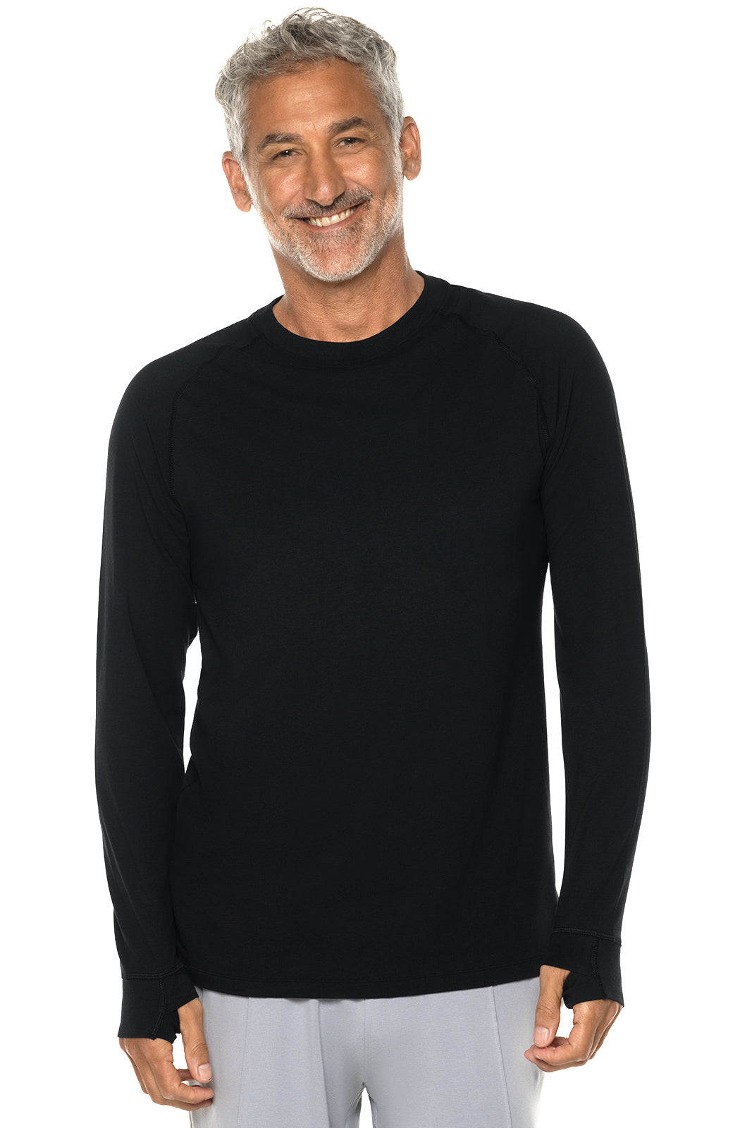 Men's LumaLeo Long Sleeve T-Shirt | Black UPF 50+