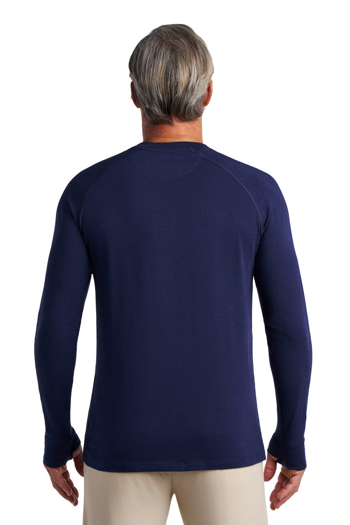 Men's Long-Sleeve T-Shirt with Thumbholes | Navy