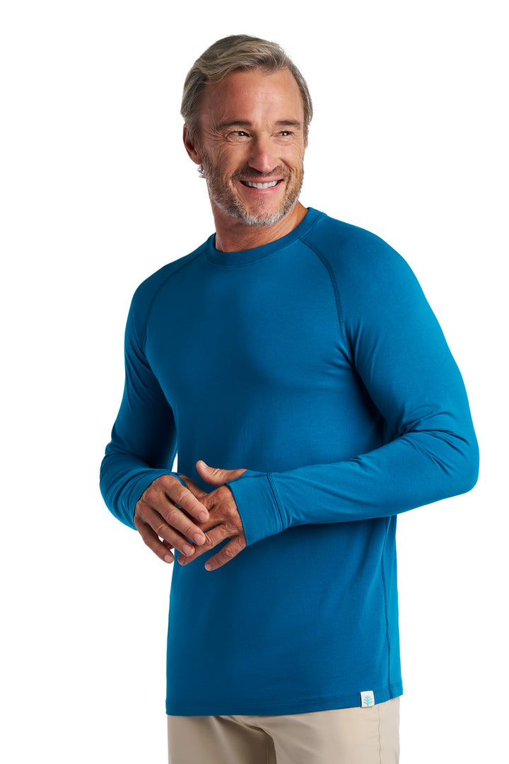 Men's Long-Sleeve T-Shirt with Thumbholes | Bluejay
