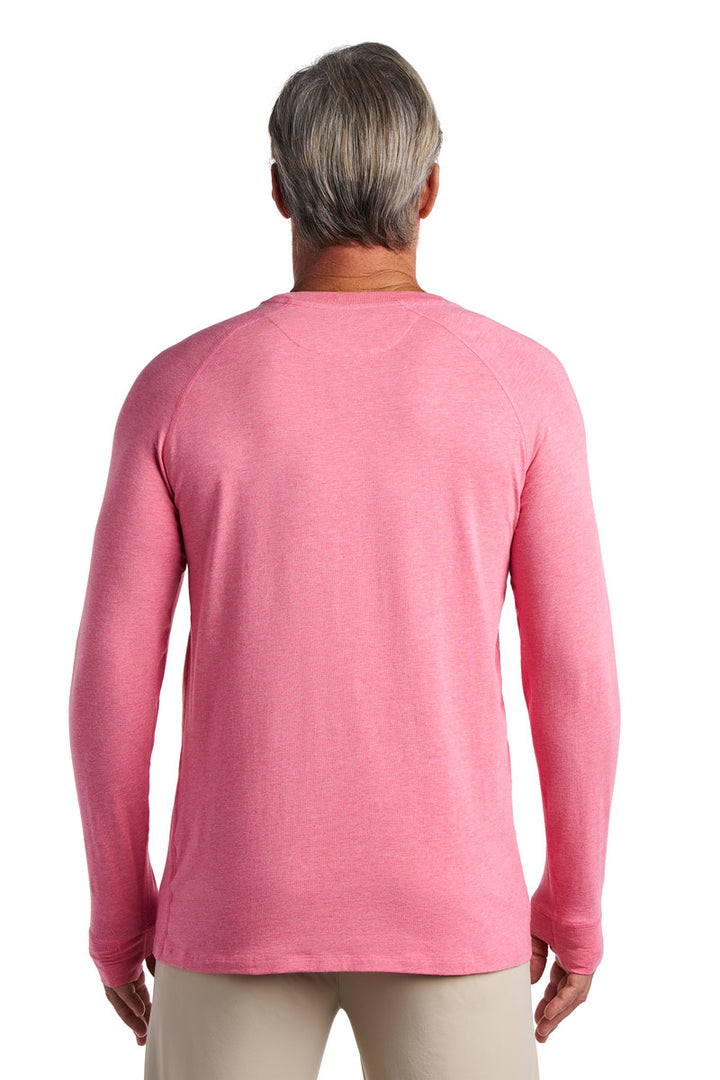 Men's Long-Sleeve T-Shirt with Thumbholes | Flamingo Pink Heather