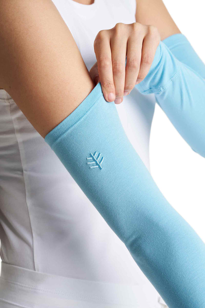 Women's Sun Sleeves with Thumbholes | Arctic Blue