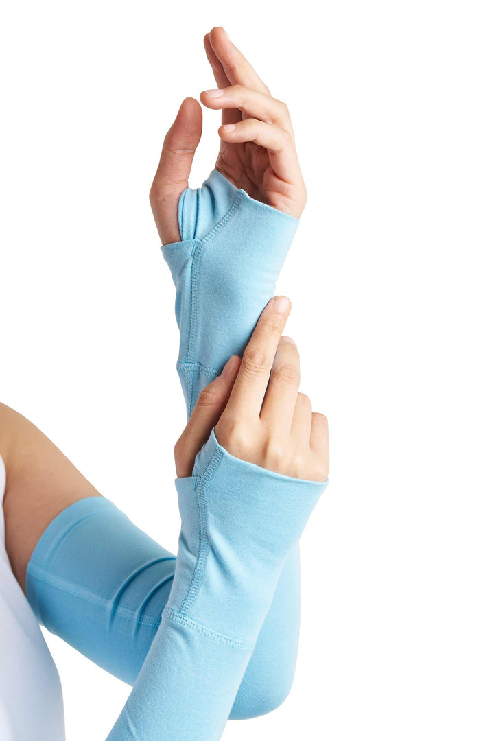 Women's Sun Sleeves with Thumbholes | Arctic Blue