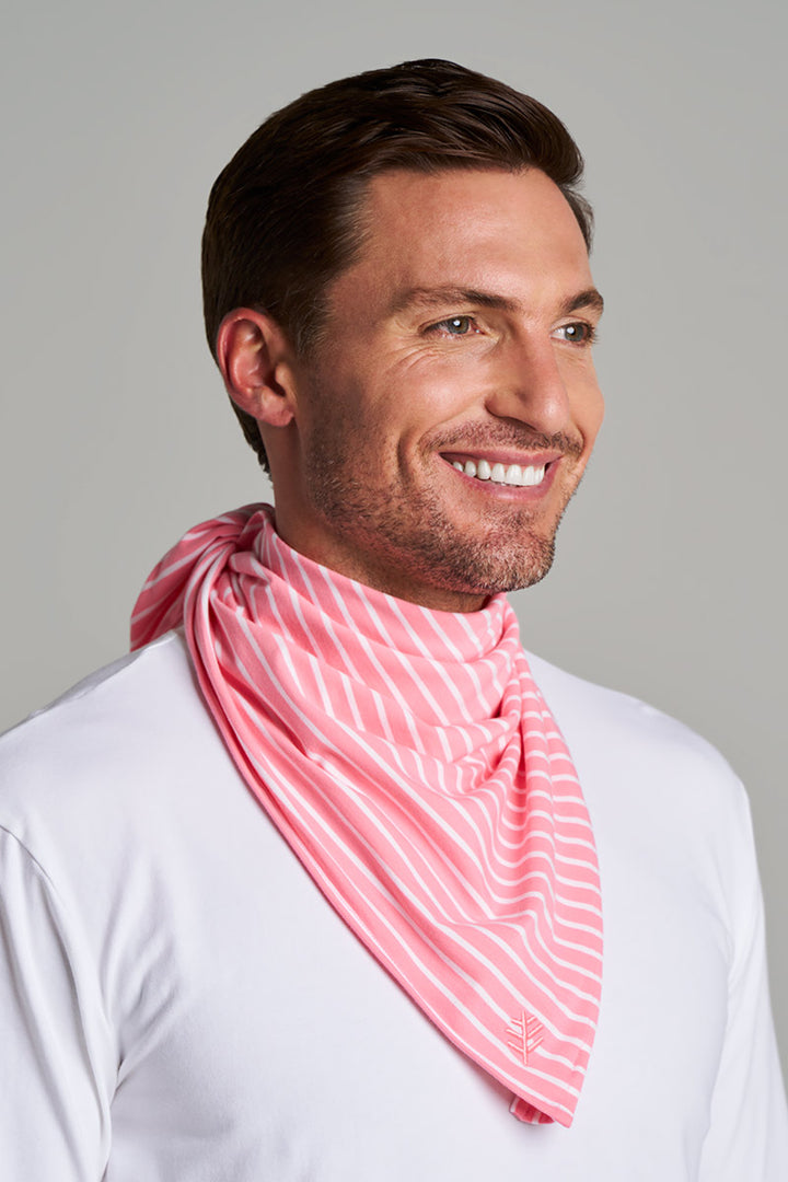 Beach Bandana | Flamingo Pink/White Stripe
