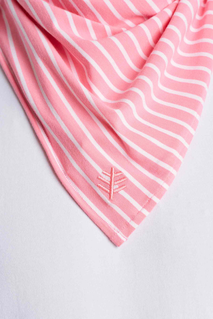 Beach Bandana | Flamingo Pink/White Stripe