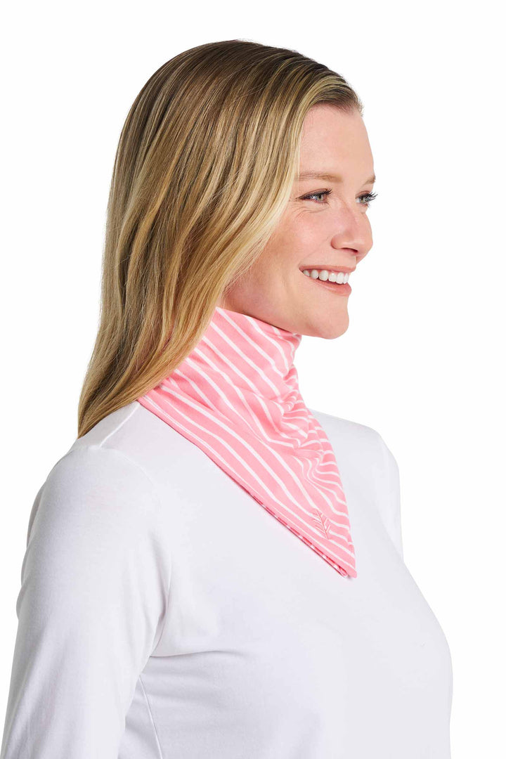 Beach Bandana | Flamingo Pink/White Stripe