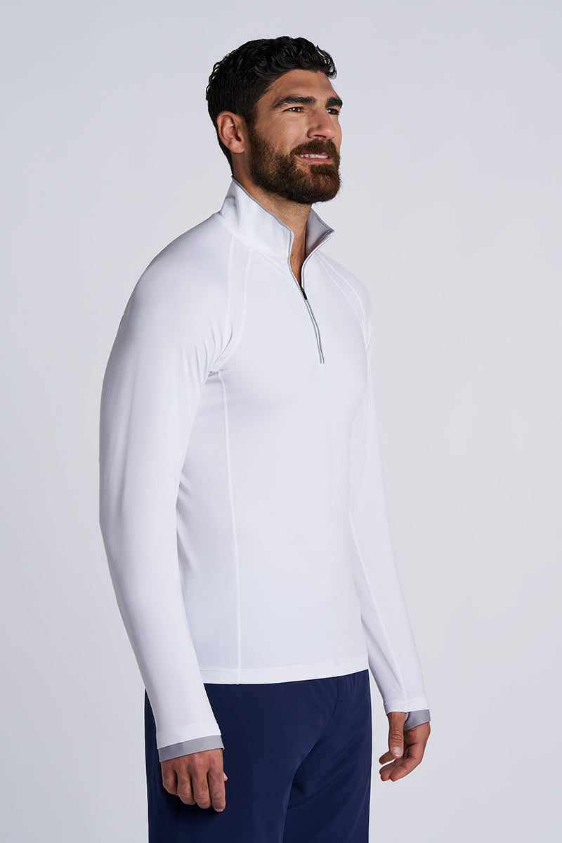 Men's Ultimate Half Zip Rash Guard | Navy Line UPF 50+
