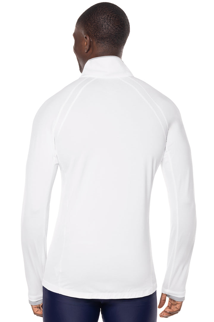Men's Half-Zip Rash Guard | White UPF 50+
