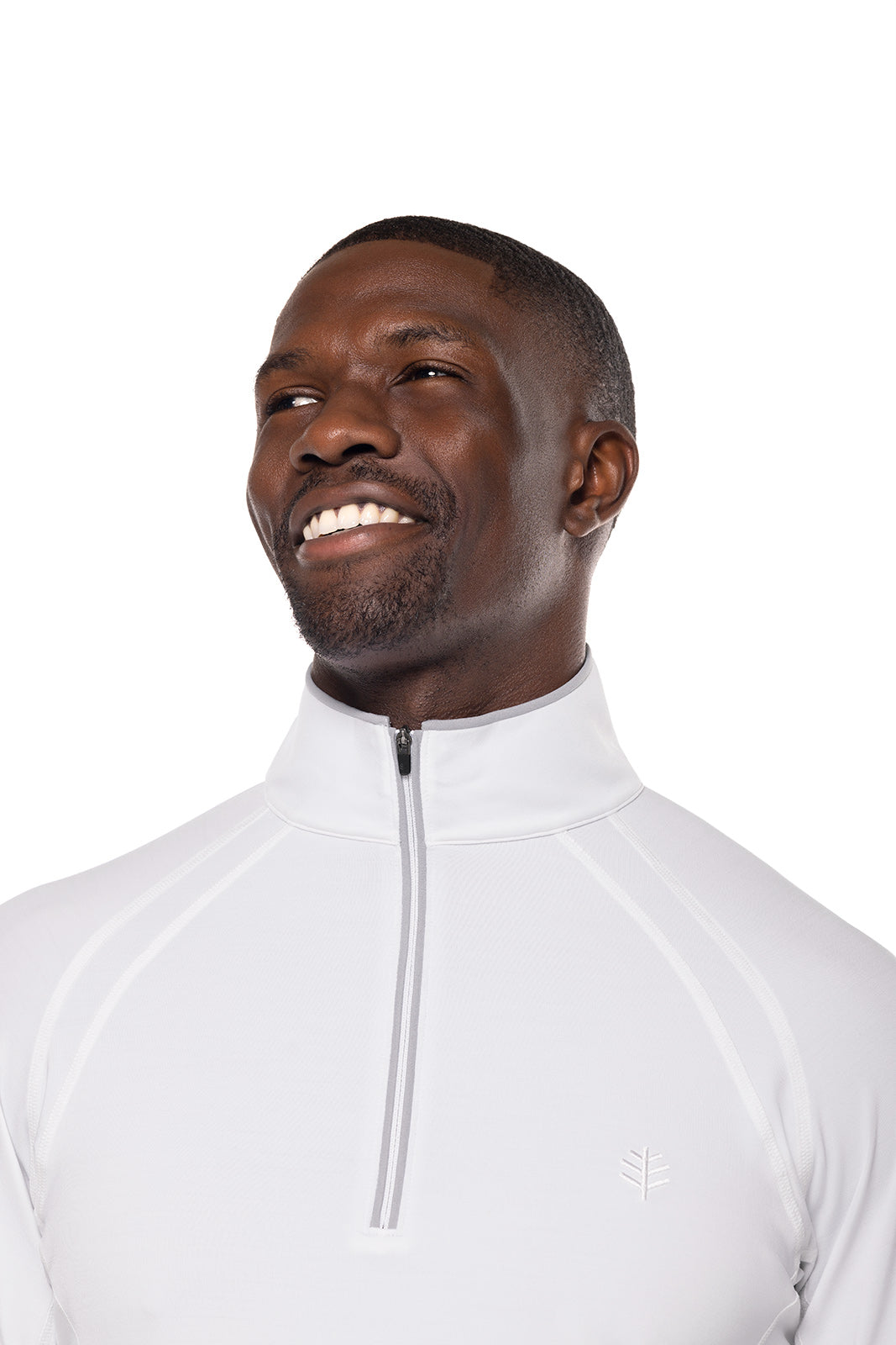 Men's Half-Zip Rash Guard | White UPF 50+